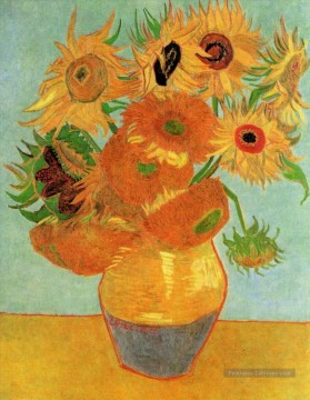 Vase Nature morte aux Douze Tournesols Vincent van Gogh Peinture à l'huile